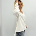 maglia con scollo a v e spacchi laterali monaco